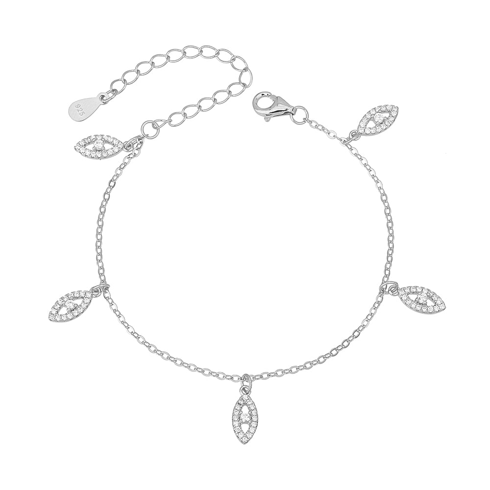 שרשרת צ'וקר כסף משובצת זרקונים