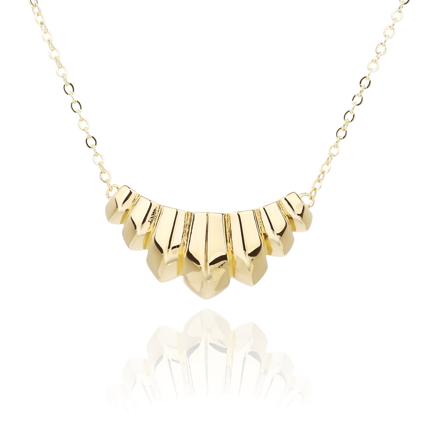 שרשרת רטרו מצופה 14K משובצת זרקונים