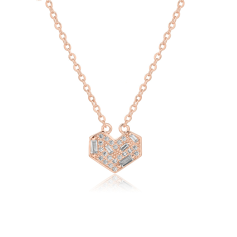 שרשרת רוז גולד משובצת זרקונים