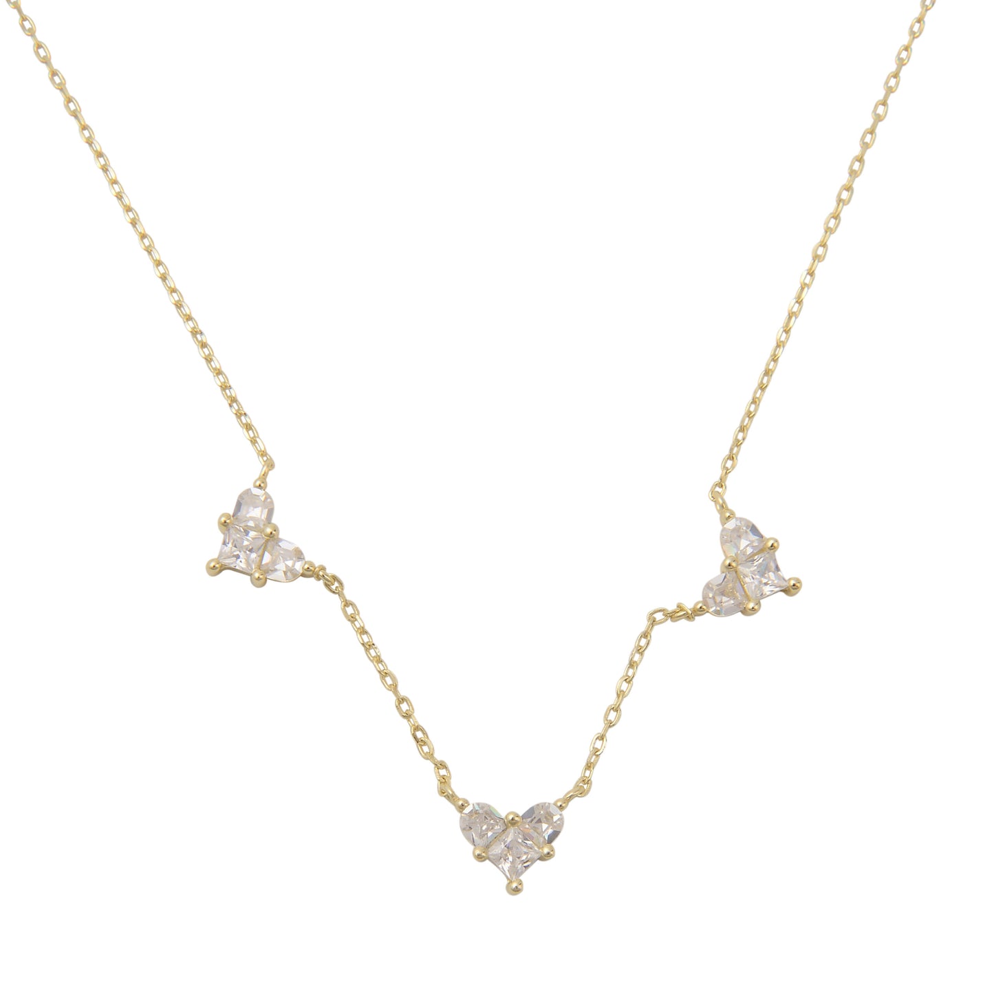 שרשרת צ'וקר מצופה 14K משובצת