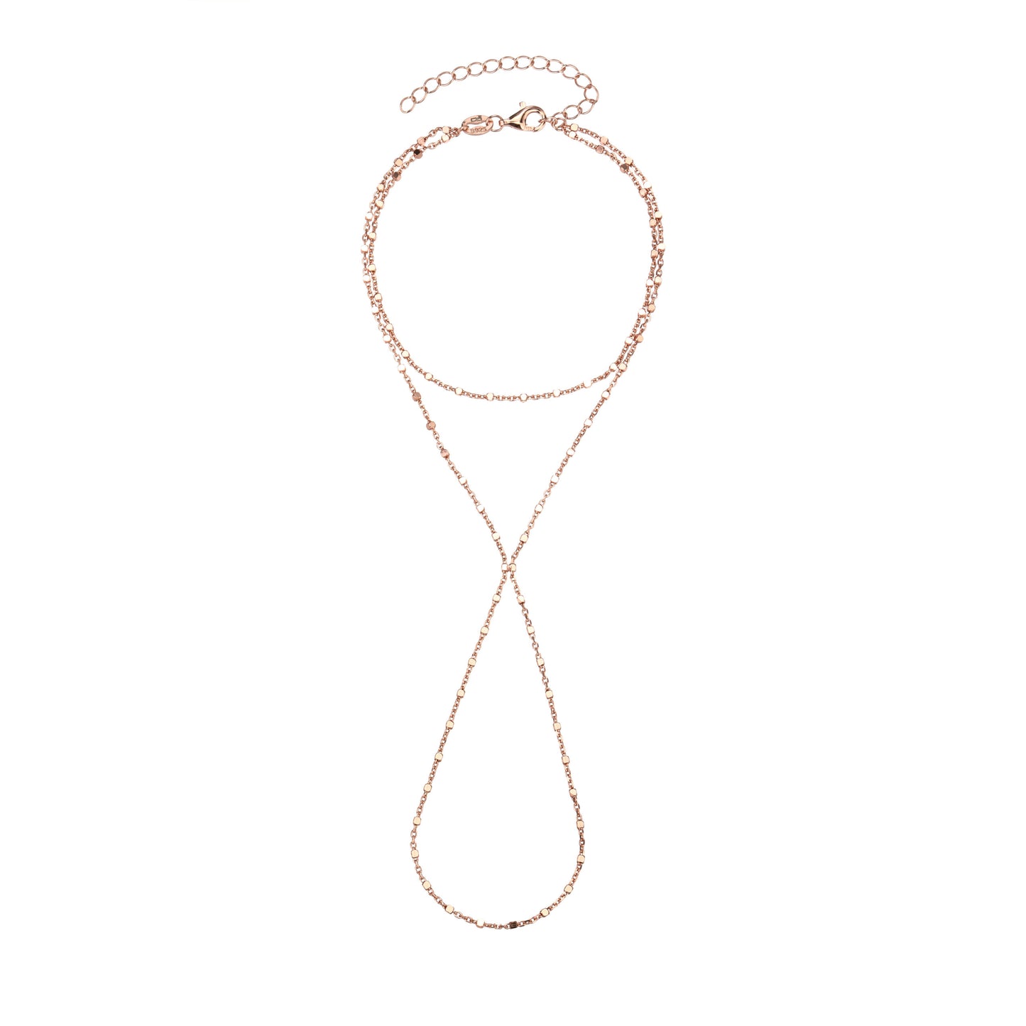 צמיד רוז גולד משובץ זרקונים