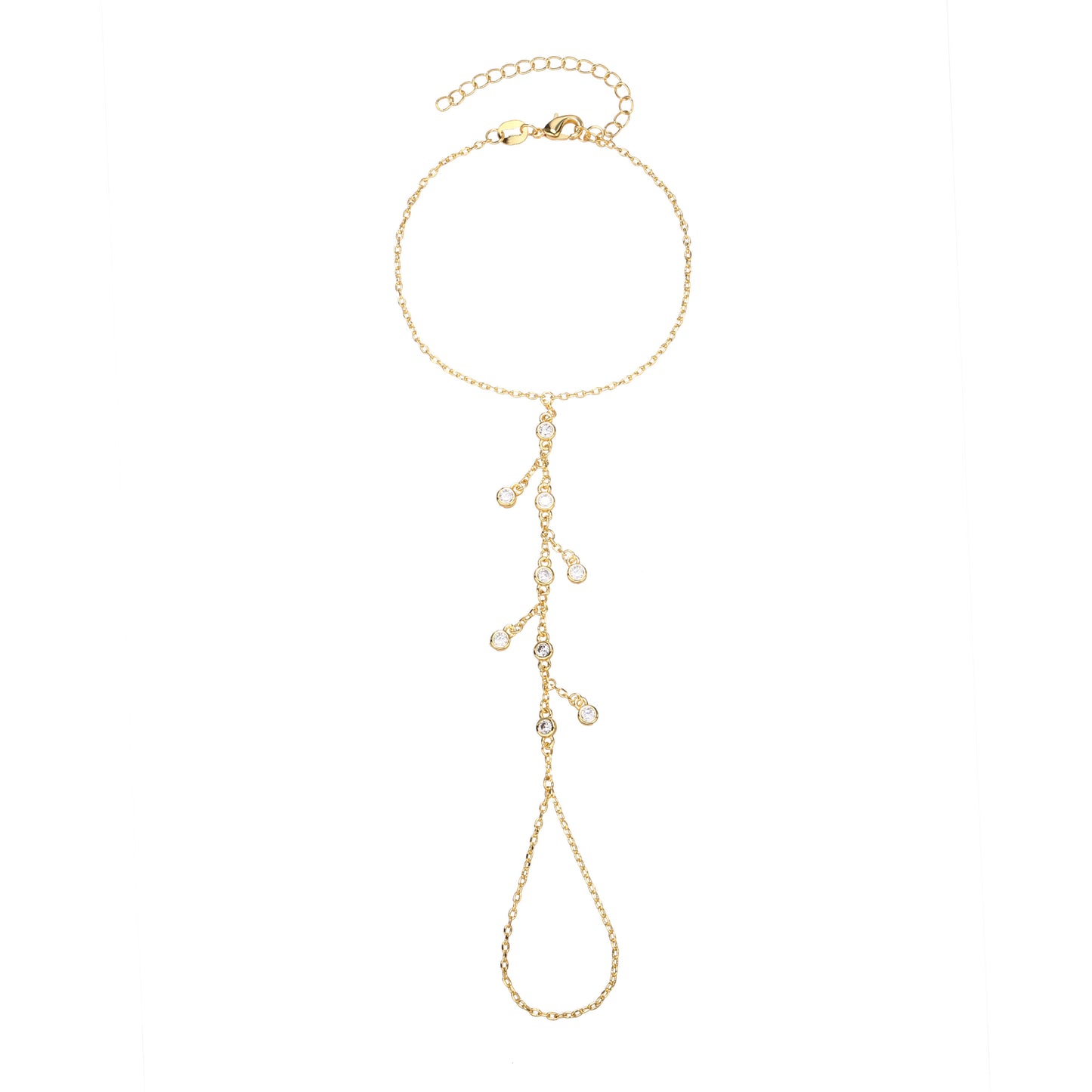 צמיד ג'אדי מצופה 14K משובץ זרקונים