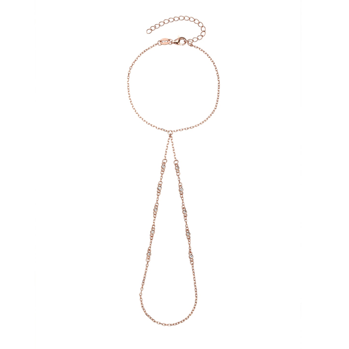 צמיד רוז גולד משובץ זרקונים