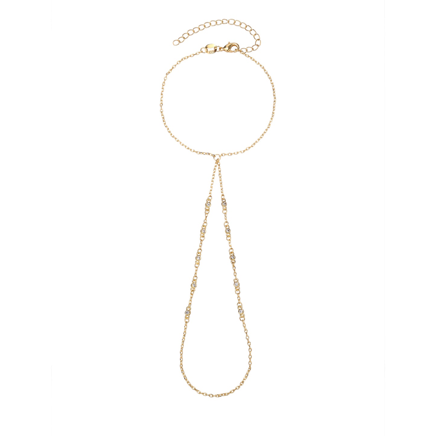 צמיד ג'אדי מצופה 14K משובץ זרקונים