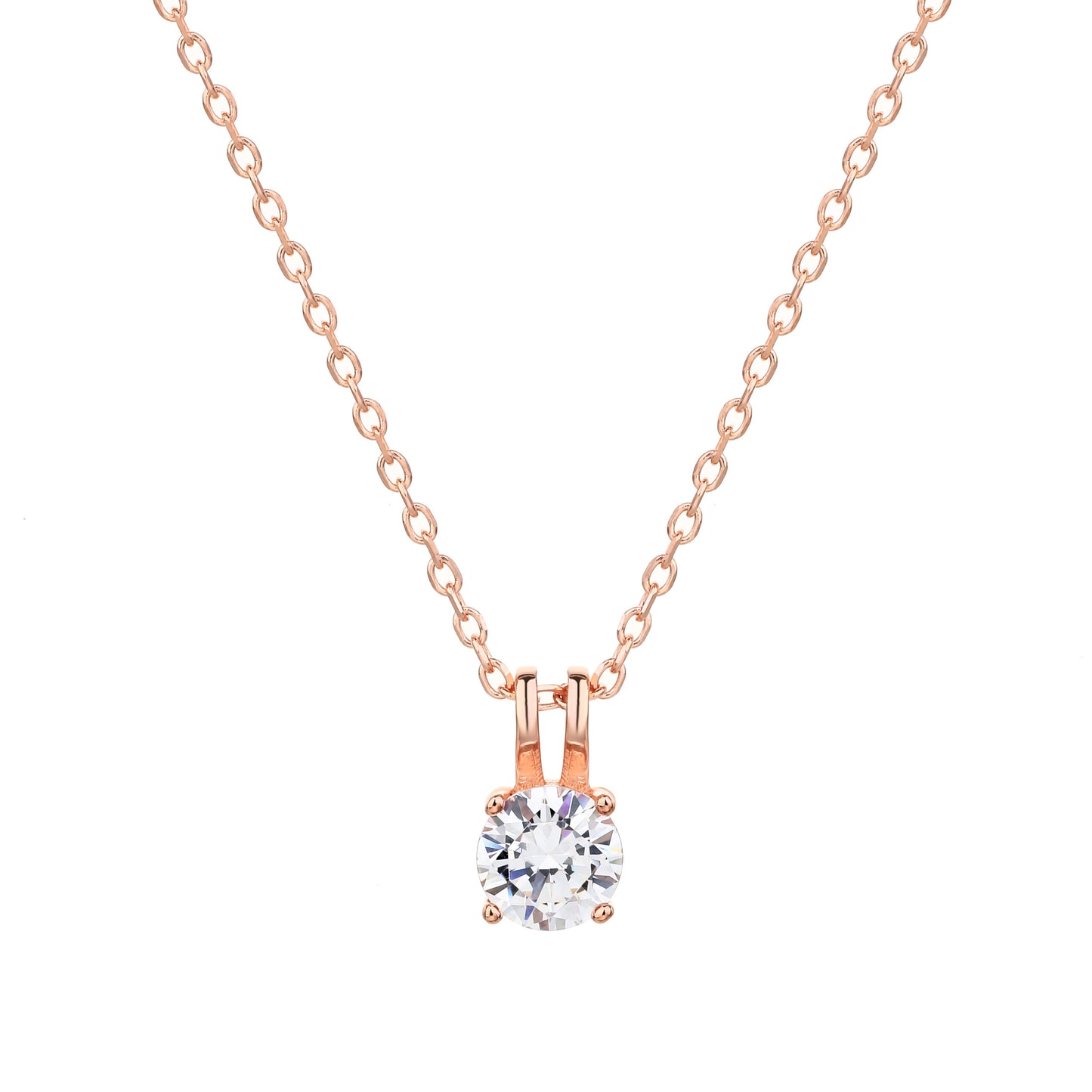 שרשרת רוז גולד משובצת זרקון