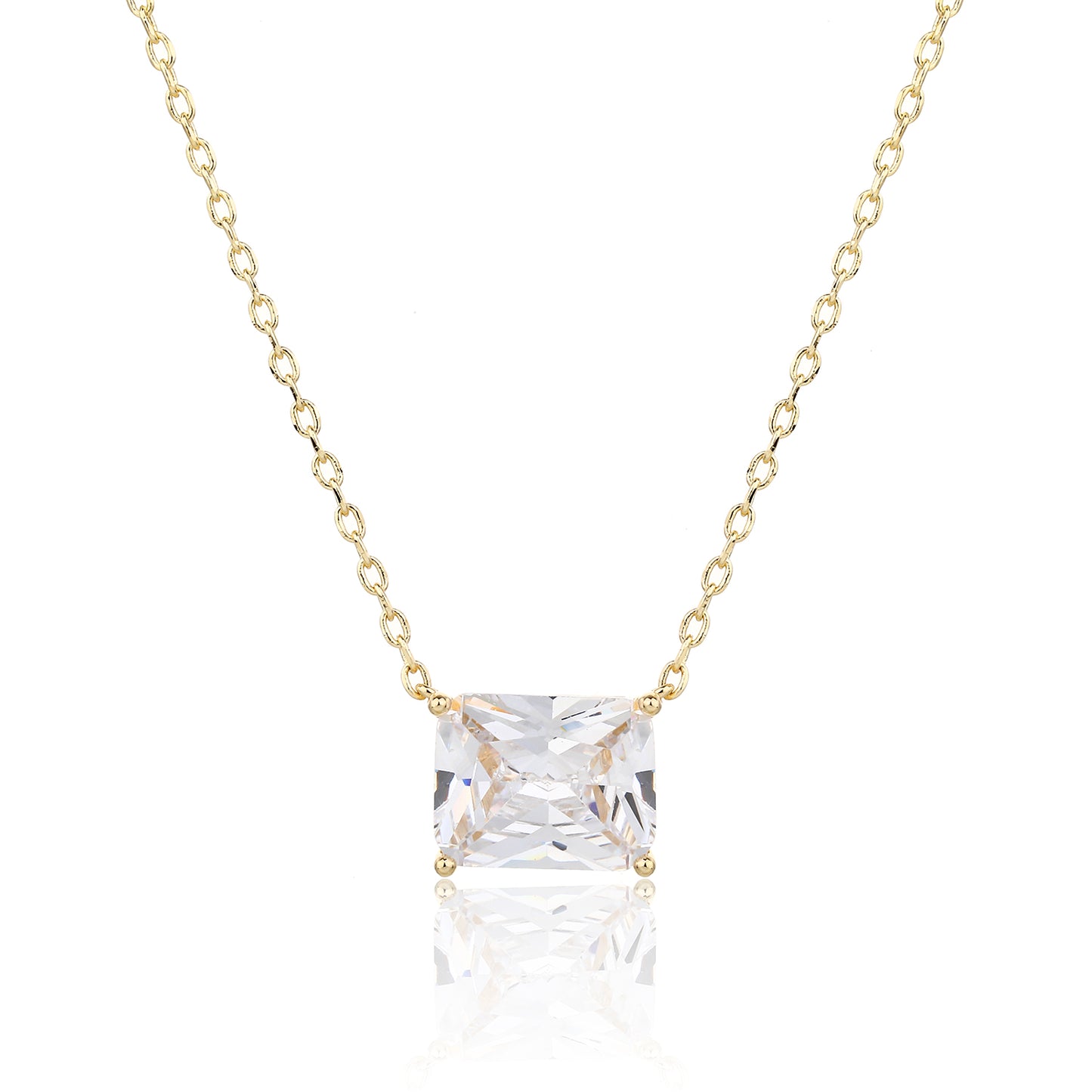 שרשרת מצופה זהב 14K משובצת זרקון