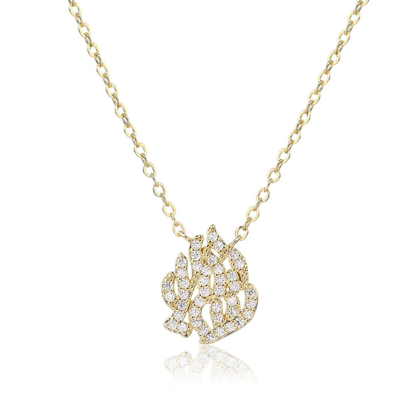 שרשרת מצופה 14K משובצת זרקונים