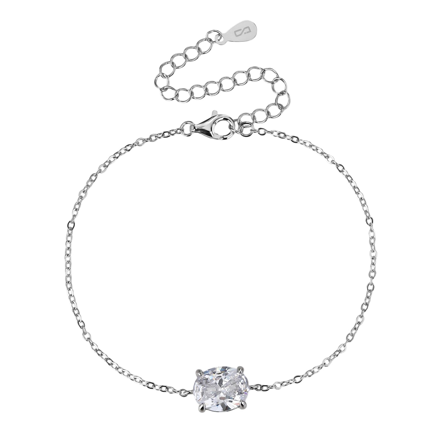 צמיד כסף 925 משובץ אבן זרקון