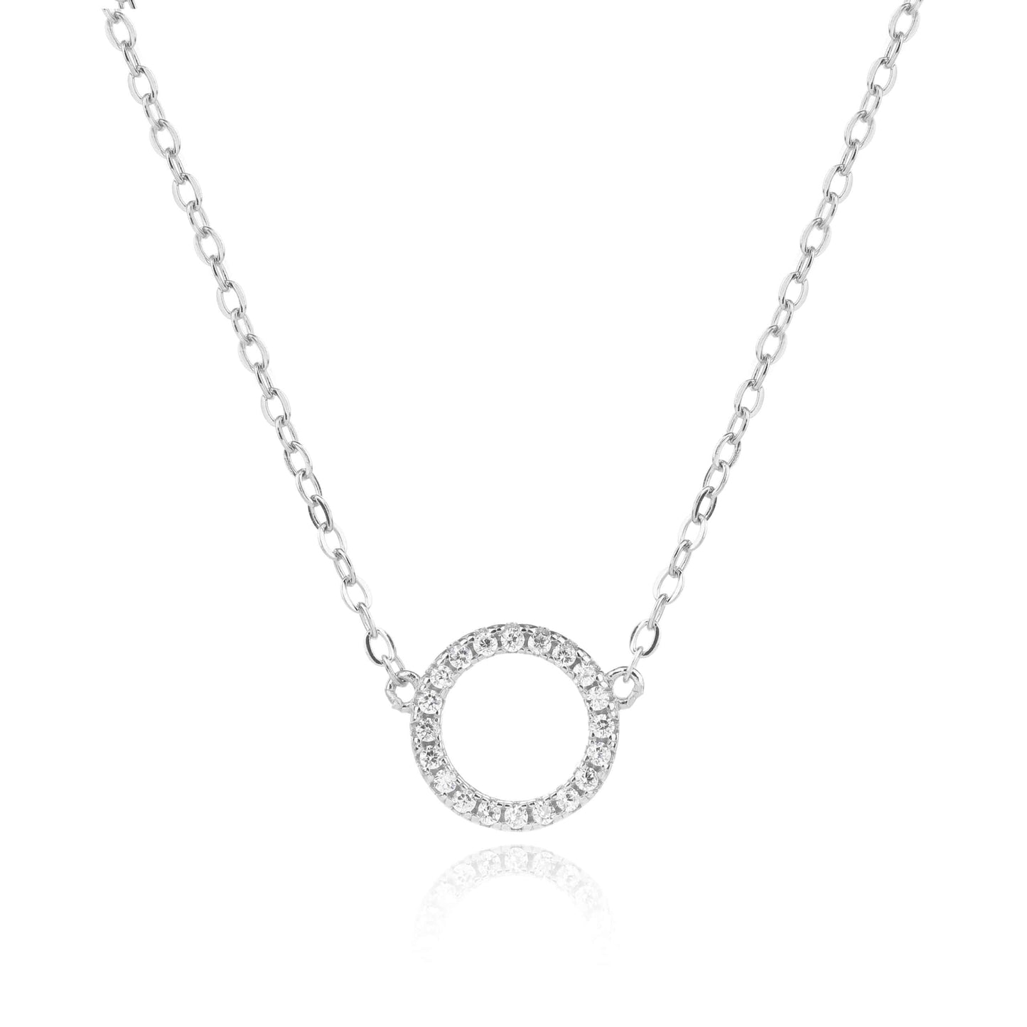 שרשרת כסף משובצת זרקונים