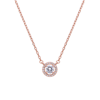 שרשרת רוז גולד משובצת זרקונים