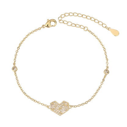 צמיד מצופה 14K משובץ זרקונים