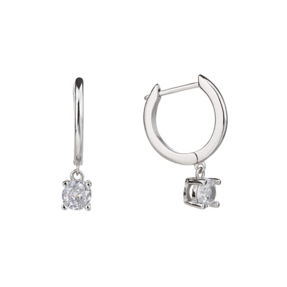 עגילי כסף 925 משובצים זרקונים