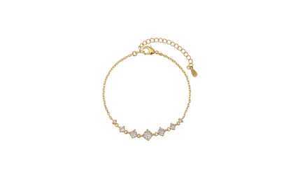 צמיד מצופה 14K משובץ זרקונים