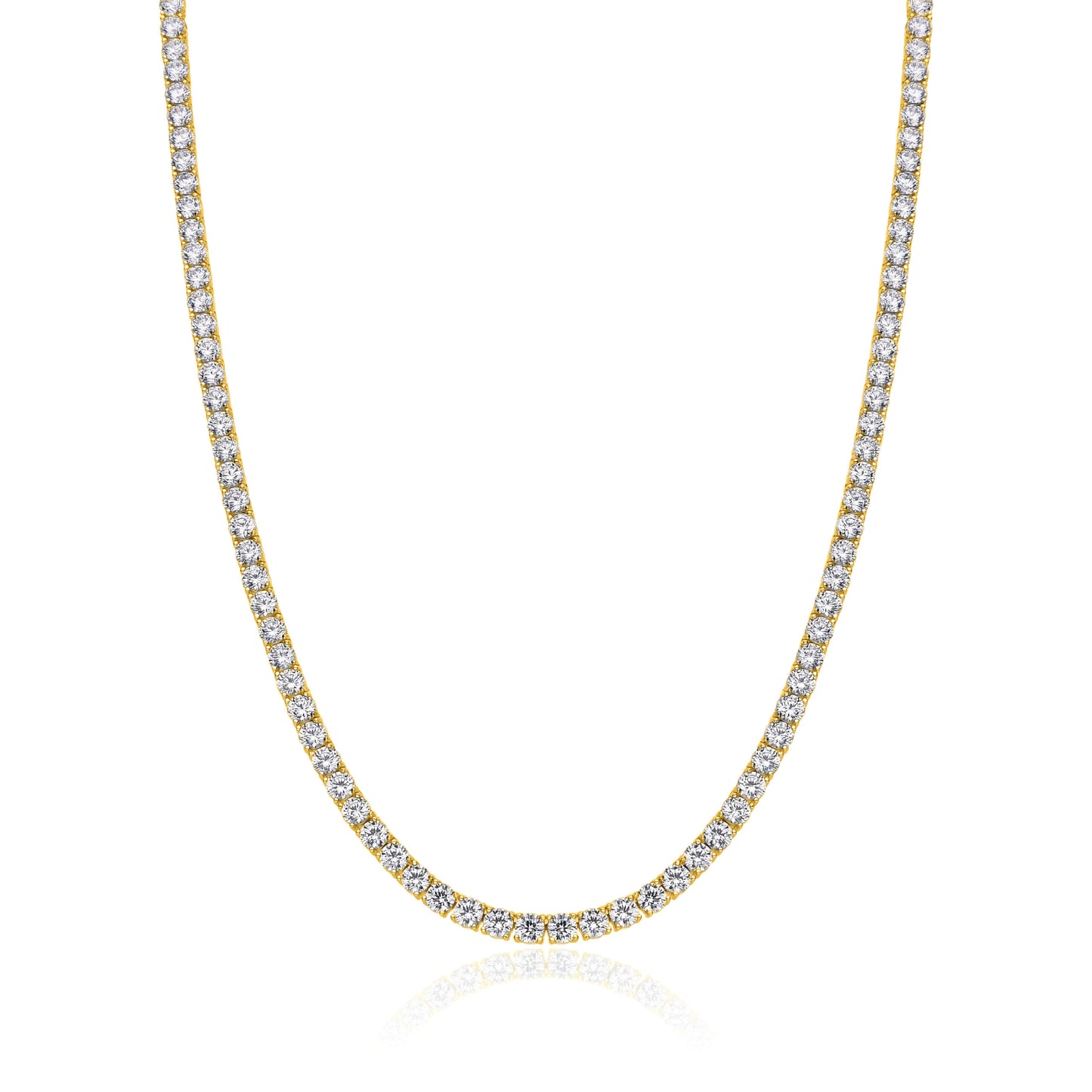 שרשרת טניס ציפוי 14K - 50CM