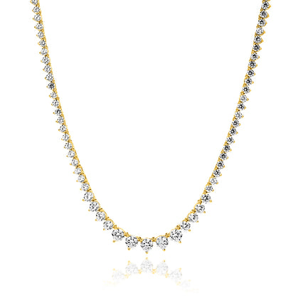 שרשרת טניס זהב מדורגת 40 סמ