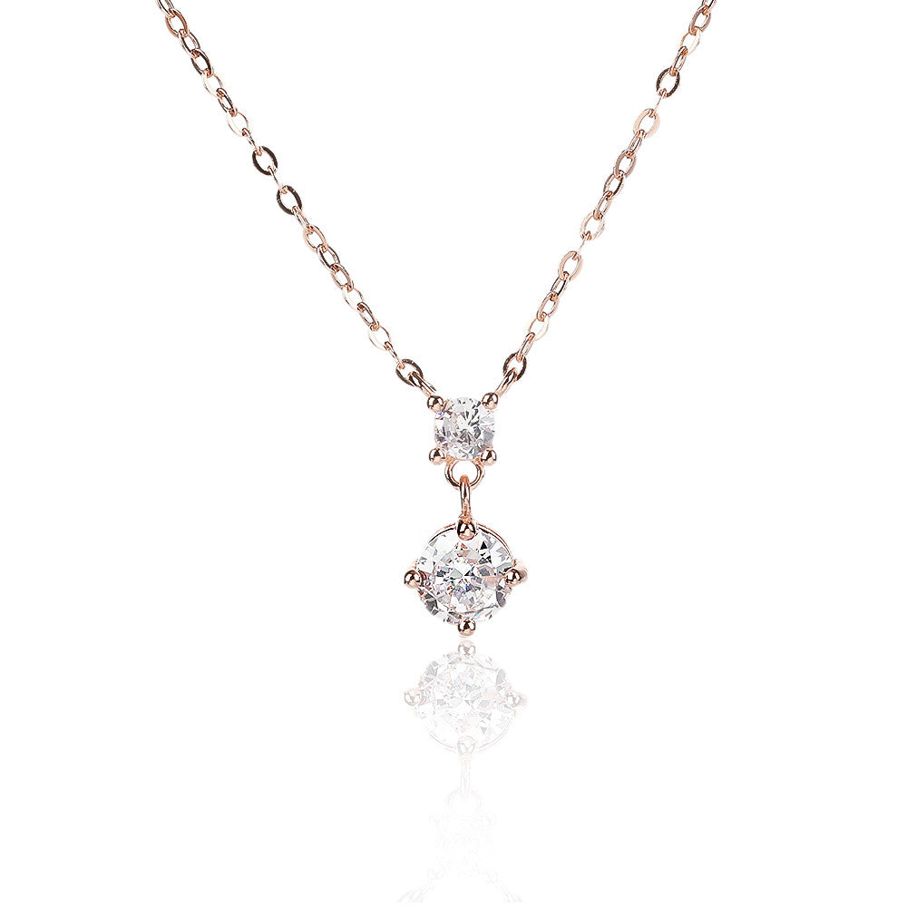 שרשרת רוז גולד משובצת זרקונים