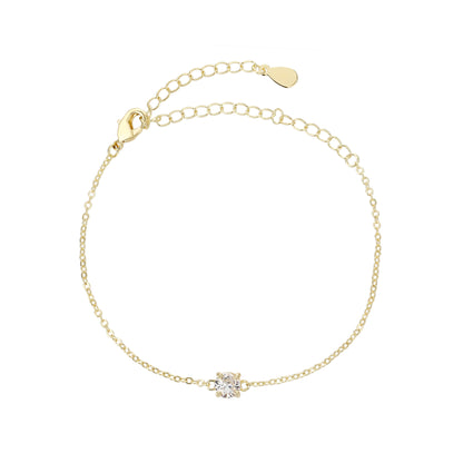 צמיד מצופה 14K משובץ זרקונים