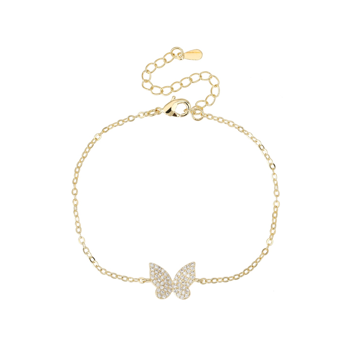 צמיד מצופה 14K משובץ זרקונים