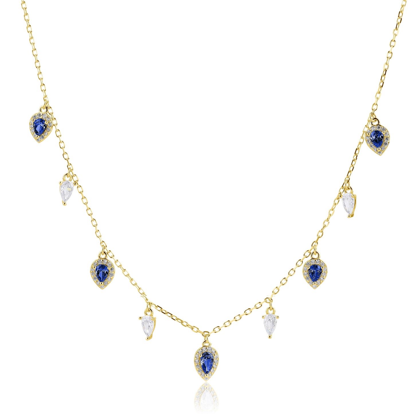 שרשרת צ'וקר צ'ארמס ציפוי 14K