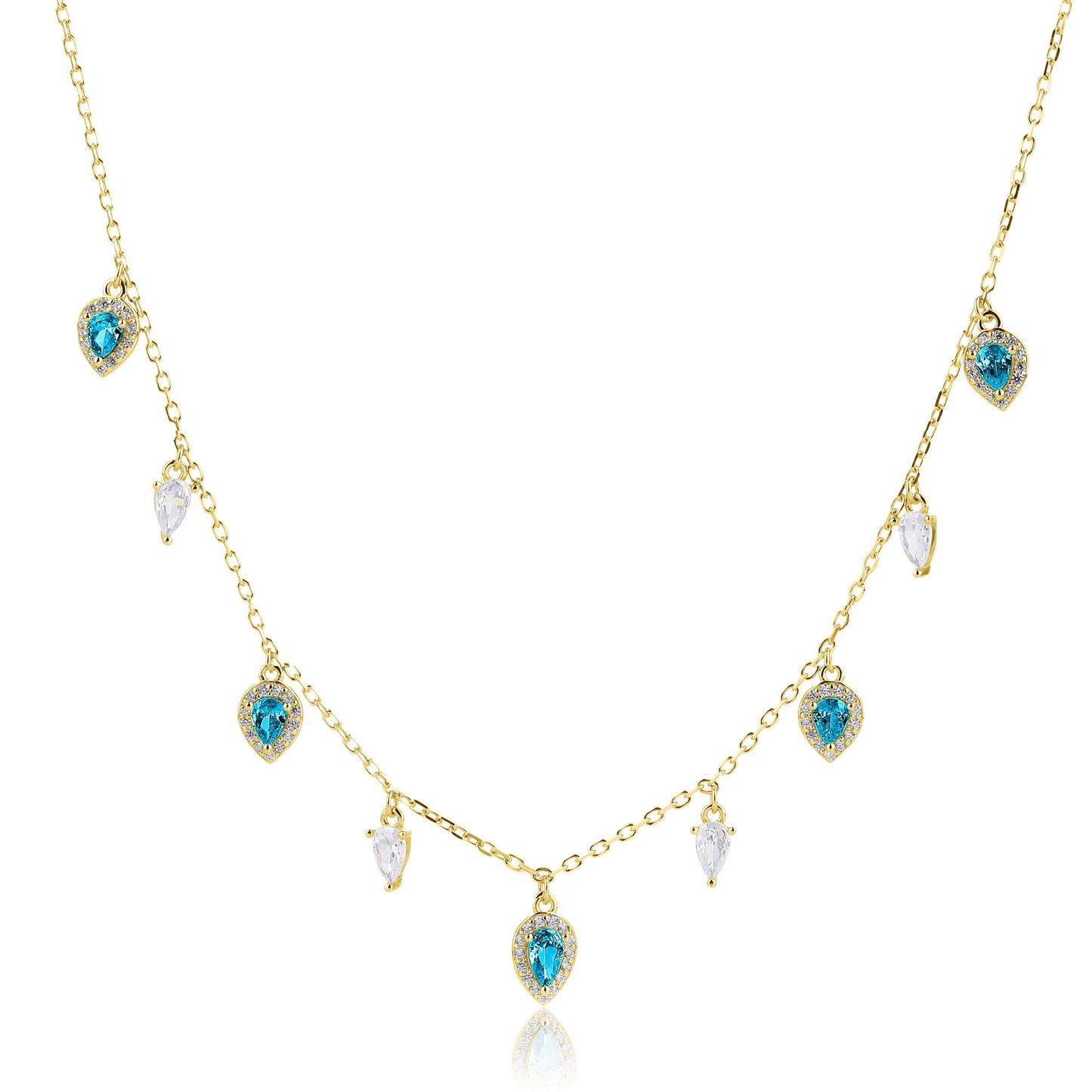 שרשרת צ'וקר צ'ארמס ציפוי 14K