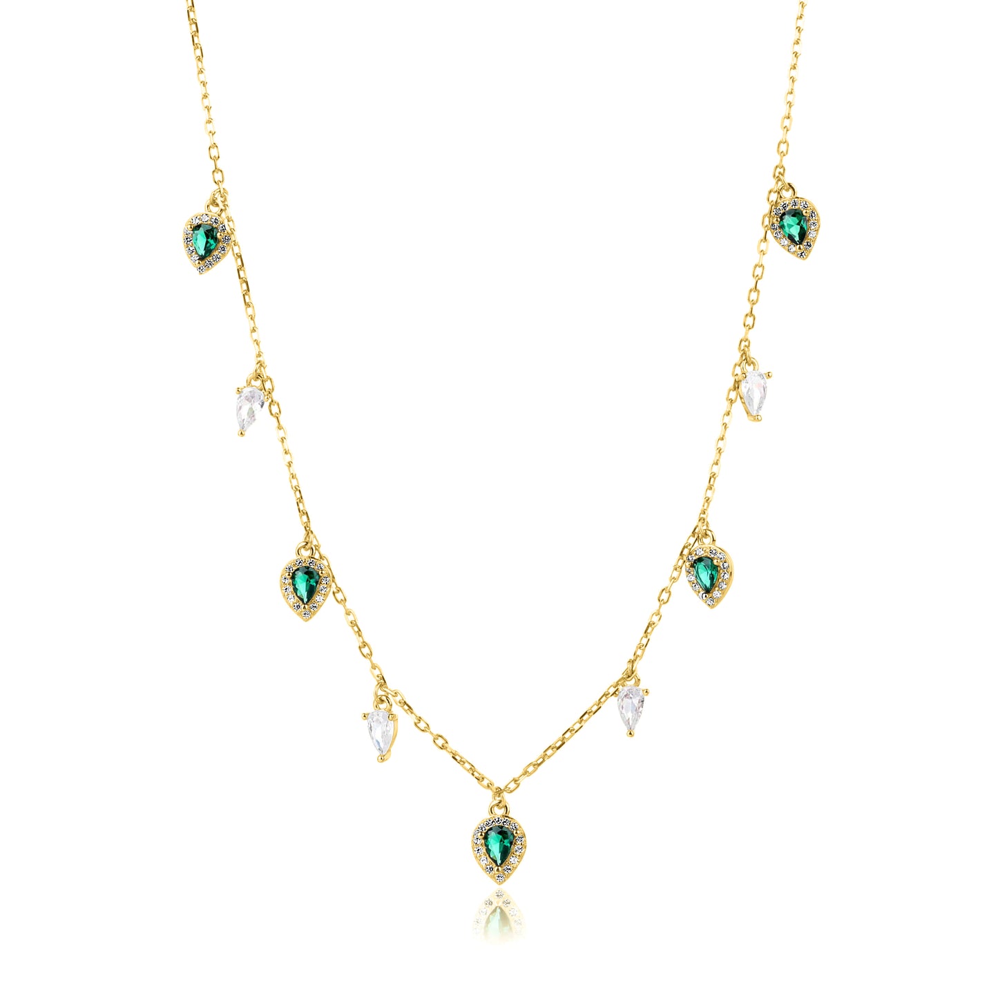 שרשרת צ'וקר צ'ארמס ציפוי 14K