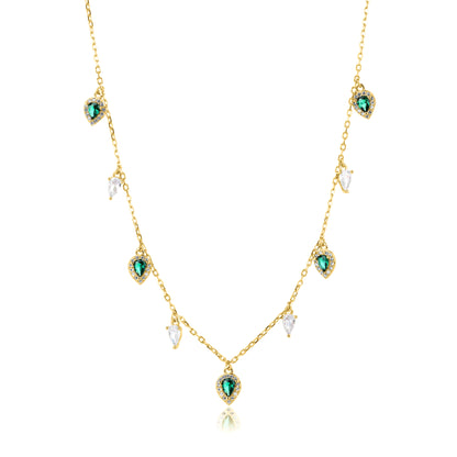 שרשרת צ'וקר צ'ארמס ציפוי 14K