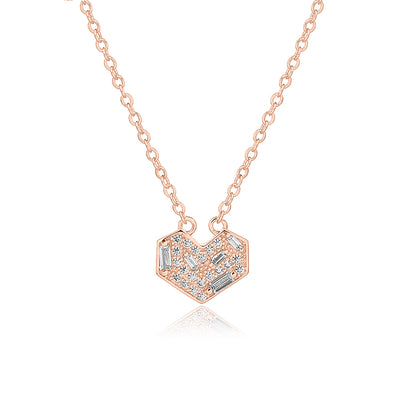 שרשרת רוז גולד משובצת זרקונים