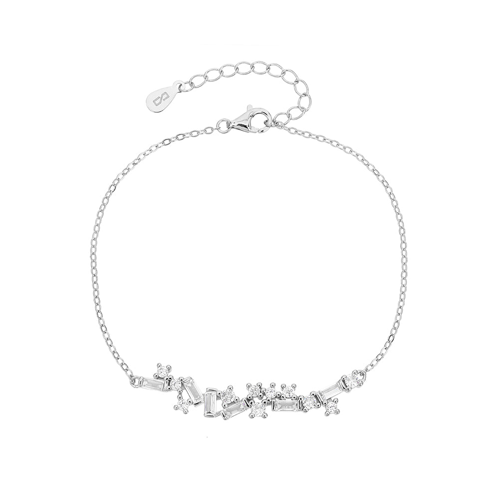 צמיד כסף 925 משובץ זרקונים