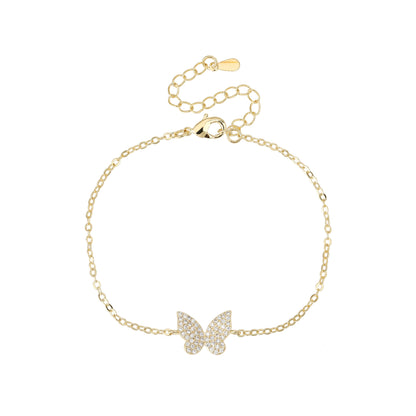 צמיד מצופה 14K משובץ זרקונים