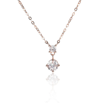 שרשרת רוז גולד משובצת זרקונים