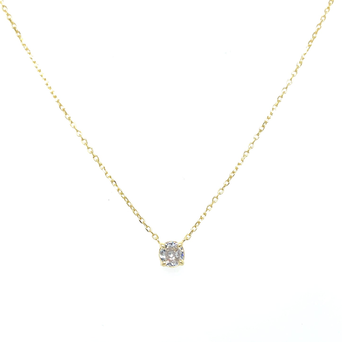 שרשרת זרקון ציפוי 14K