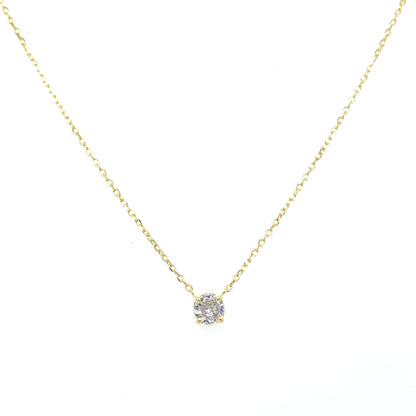 שרשרת זרקון ציפוי 14K