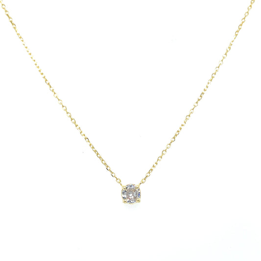 שרשרת זרקון ציפוי 14K