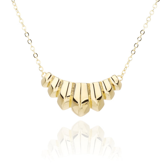 שרשרת רטרו מצופה 14K משובצת זרקונים