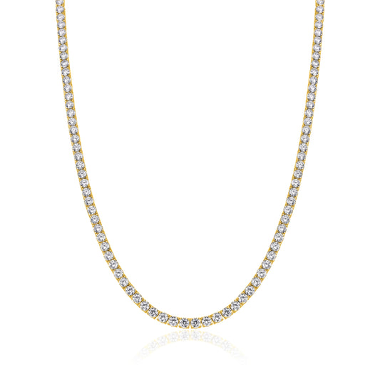 שרשרת טניס ציפוי 14K - 50CM