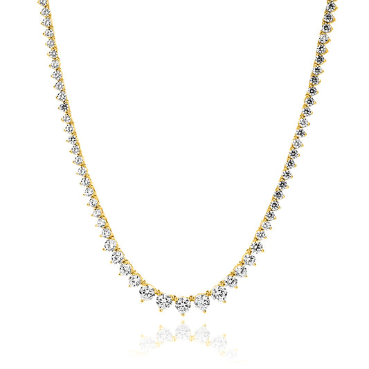 שרשרת טניס זהב מדורגת 40 סמ