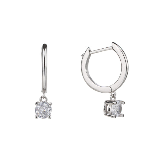 עגילי כסף 925 משובצים זרקונים