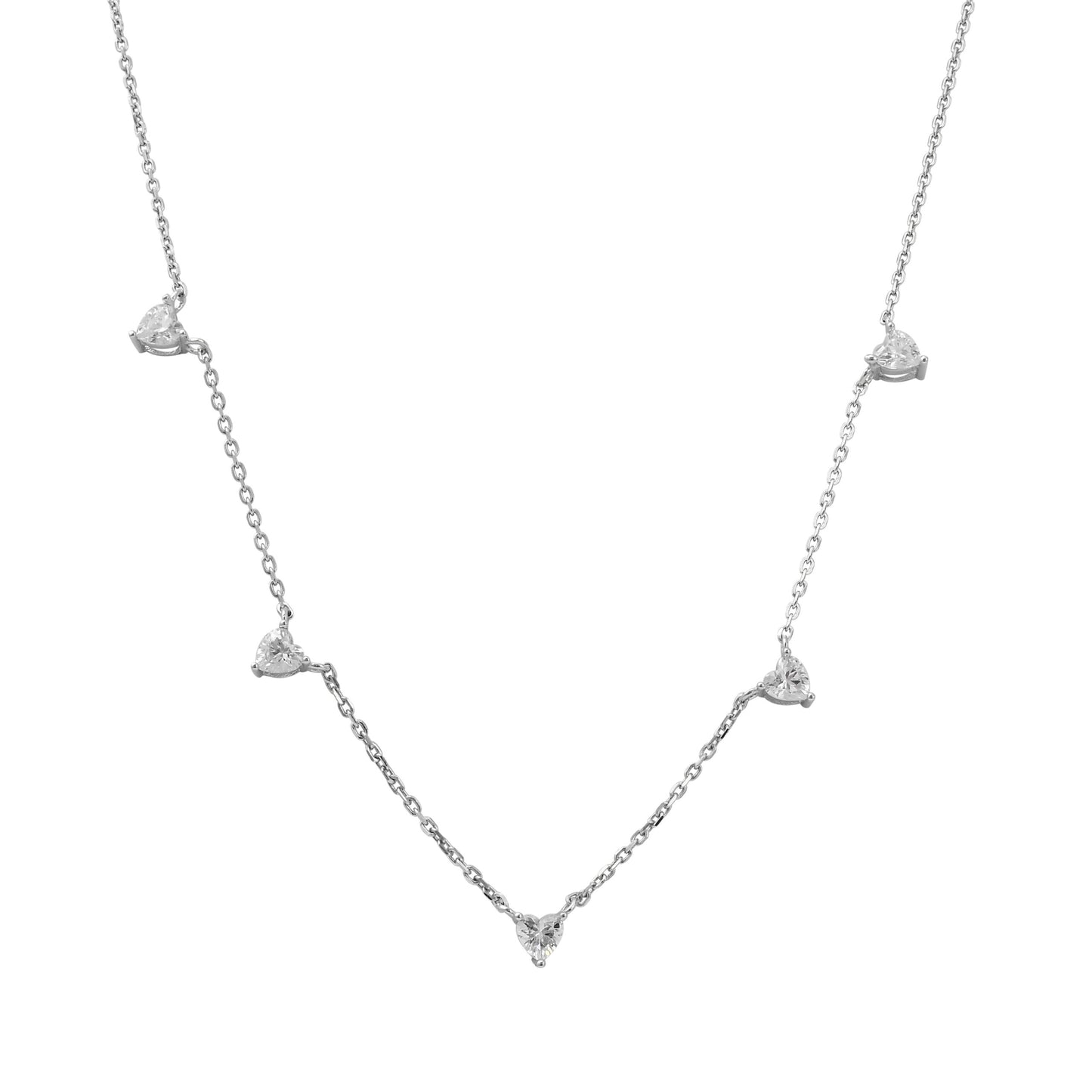 שרשרת צ'וקר כסף מצופה זרקונים