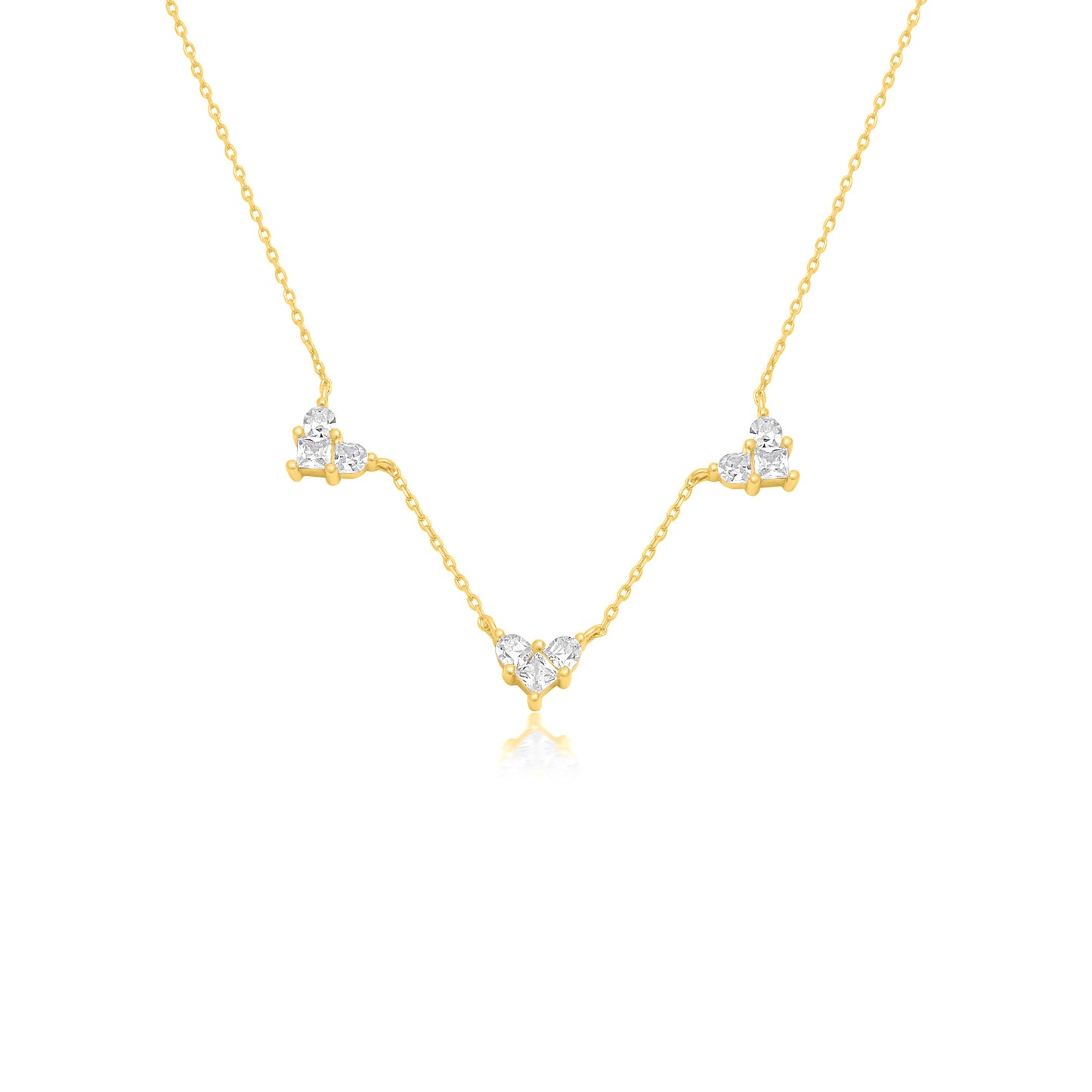 שרשרת צ'וקר מצופה 14K משובצת