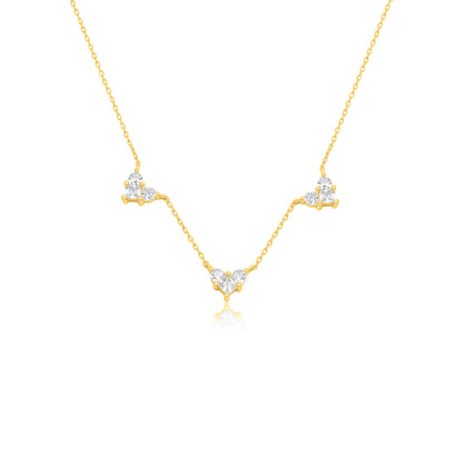 שרשרת צ'וקר מצופה 14K משובצת