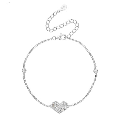 צמיד כסף 925 משובץ זרקונים