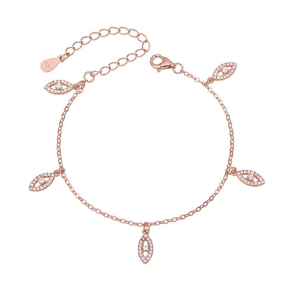 שרשרת צ'וקר רוז גולד משובצת זרקונים