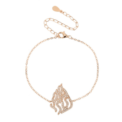 צמיד רוז גולד משובץ זרקונים