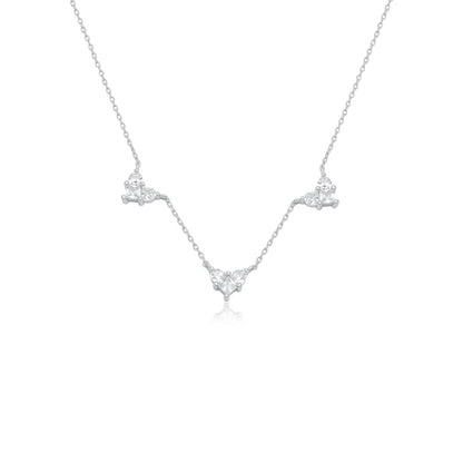 שרשרת צ'וקר כסף משובצת זרקונים