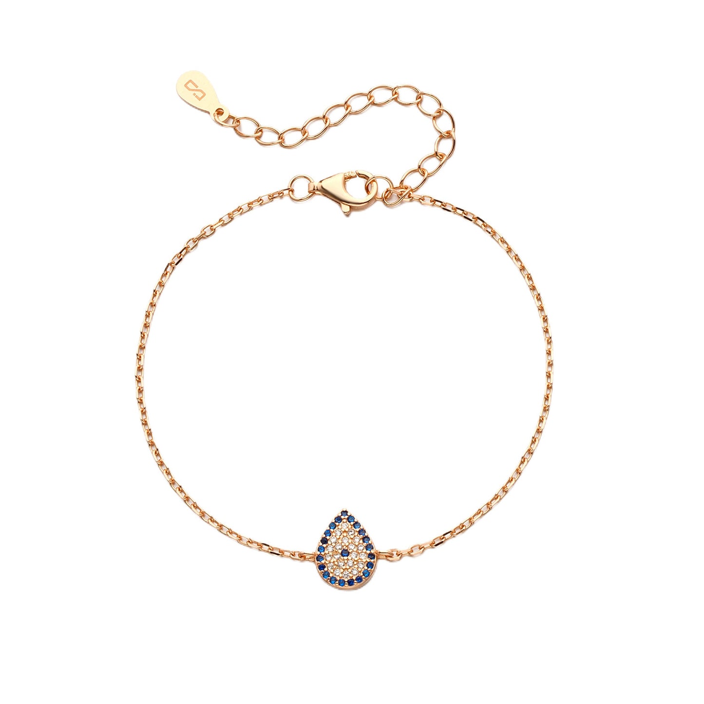 צמיד רוז גולד משובץ זרקונים