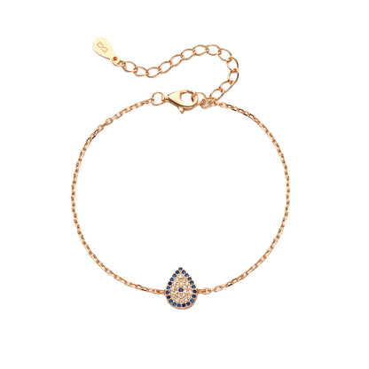 צמיד רוז גולד משובץ זרקונים