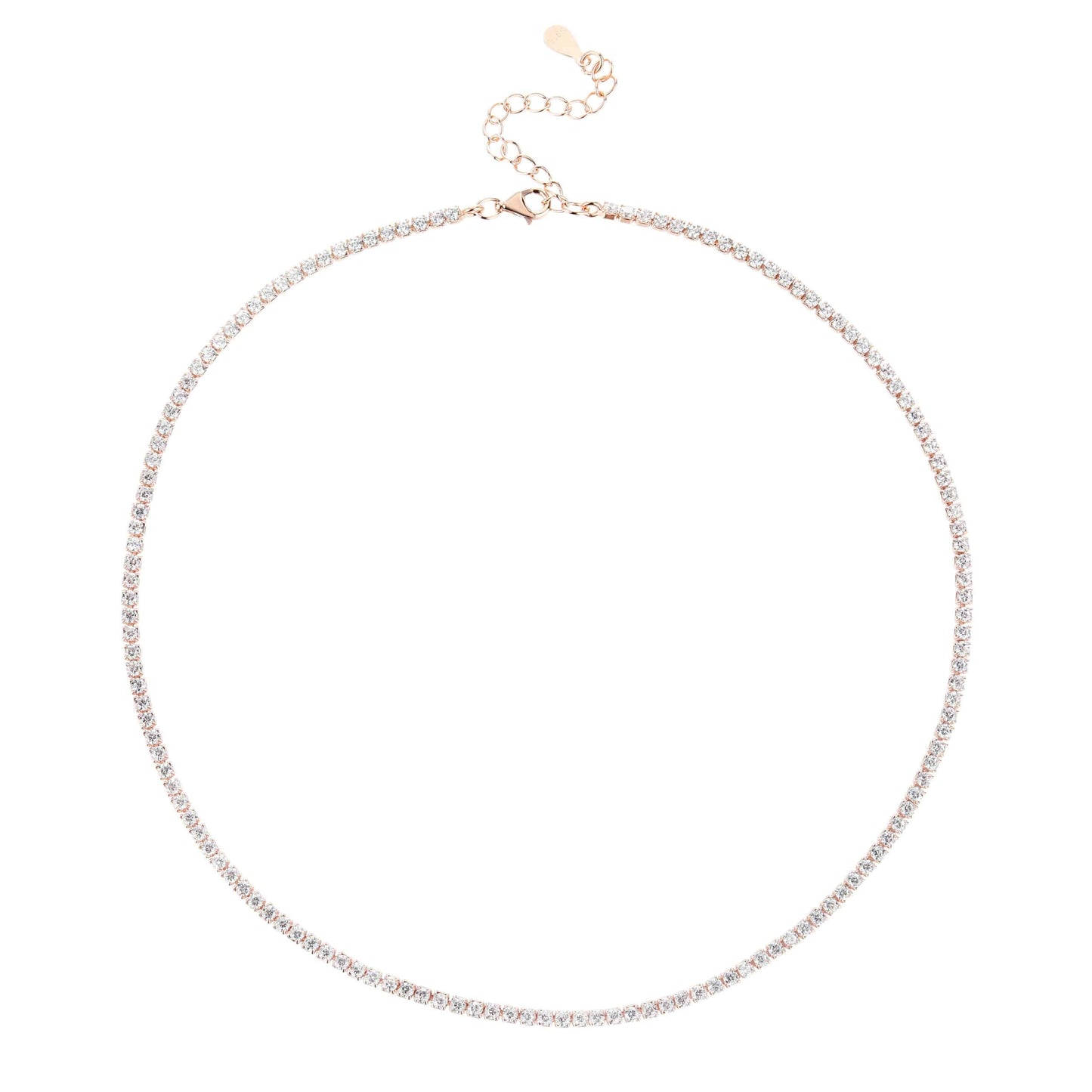 שרשרת צ'וקר טניס משובצת זרקונים