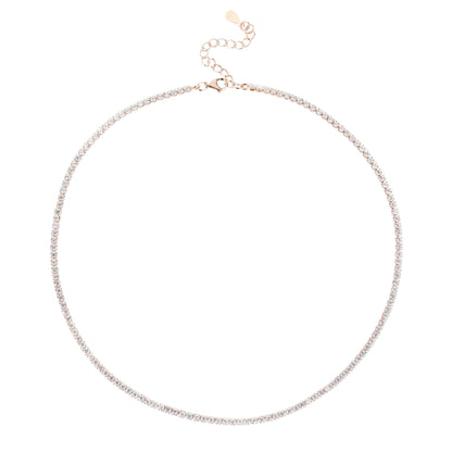 שרשרת צ'וקר טניס משובצת זרקונים