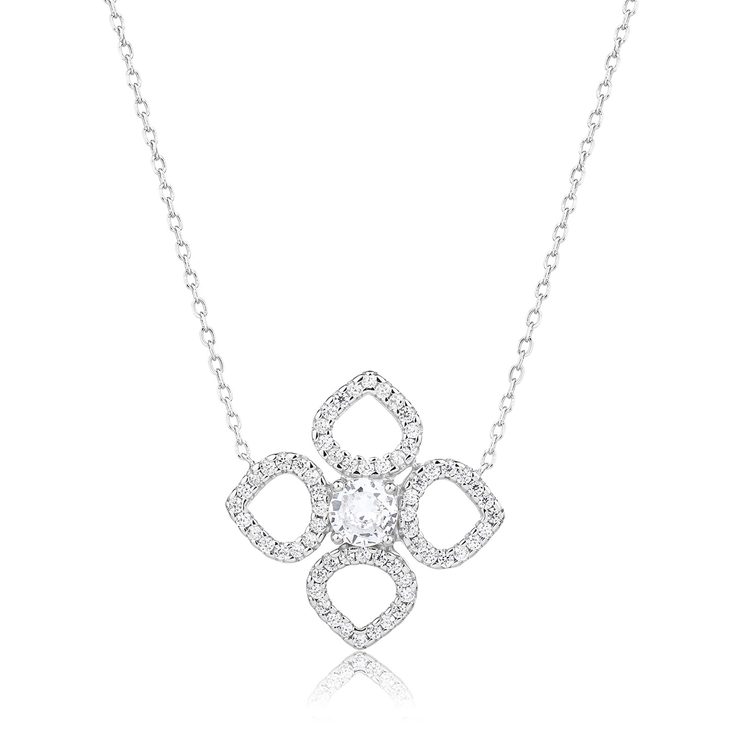 שרשרת כסף 925 משובצת זרקונים