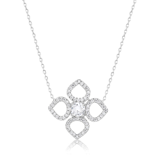 שרשרת כסף 925 משובצת זרקונים